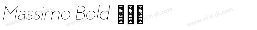 Massimo Bold字体转换